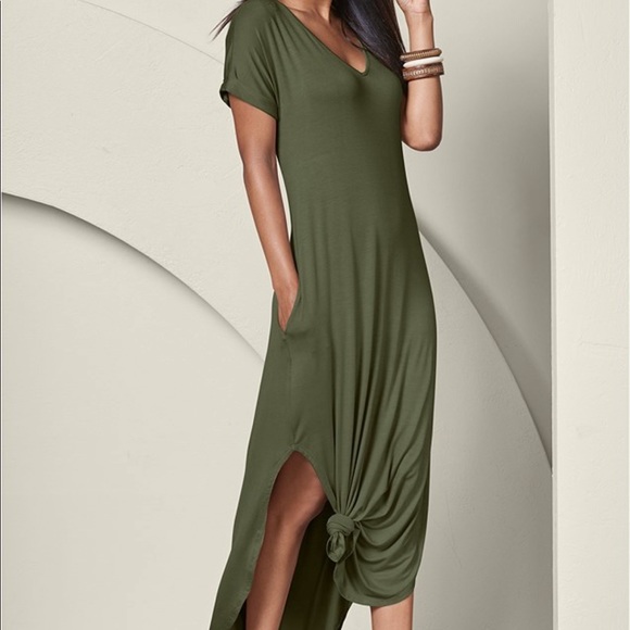 LuLaRoe olive green maxi dress large - Picture 2 of 5